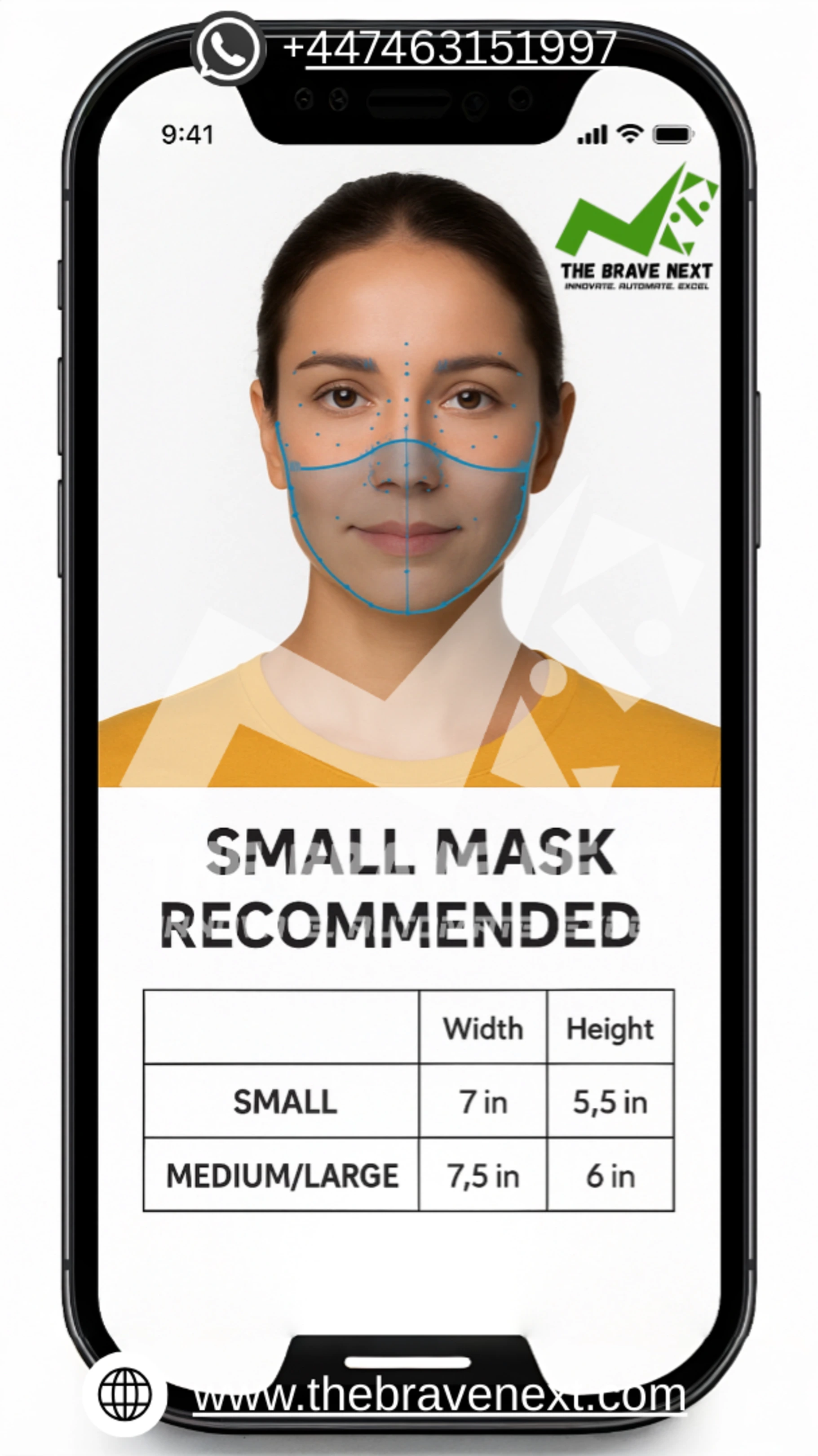 Perfect Fit Every Time AI-Driven Mask Size Recommendation for Optimal Protection Powered by The Brave Next